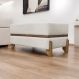 Puff Recamier Para Sala Quarto Cama Queen 150 Cm Kodama Boucle Bege
