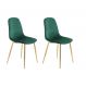 Conjunto com 2 Cadeiras Sindy Verde Pernas Cromadas
