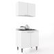 Armário de Cozinha e Balcão Cooktop Pérola Z34 Branco - Mpozenato