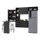 Armário de Cozinha Compacta com Mesa Dobrável Sofia Multimóveis V2008 Preto