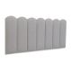 Cabeceira Casal Estofada Para Cama Box Kit 7 Placas Adesivas - Modelo Nuvem Linho Gelo