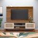 Conjunto de Rack Charlotte 2 PT com Painel para TV até 42 polegadas Slim Pinho e Off White