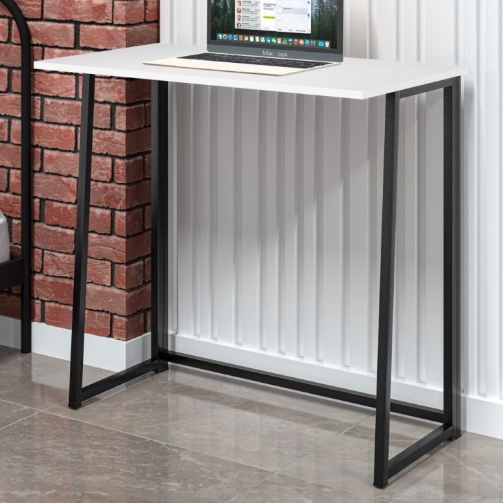 Home Office Vintage para Escritório Slim Syst Preto e Branco