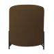 Puff Decorativo Thor Ferro Base Preta Veludo Marrom - Montanaris Decor