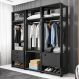 Roupeiro Madri Preto com Porta e Gaveta