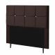 Cabeceira Estofada Poliana 195CM King Strass Suede Marrom - D A DECOR