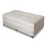 Puff Cama Casal Dobravel Com Rodízios Lindecor cor Marfim
