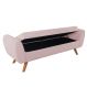 Recamier Bau Italia 1,20m Suede Rosa Bebe - Inova Decor