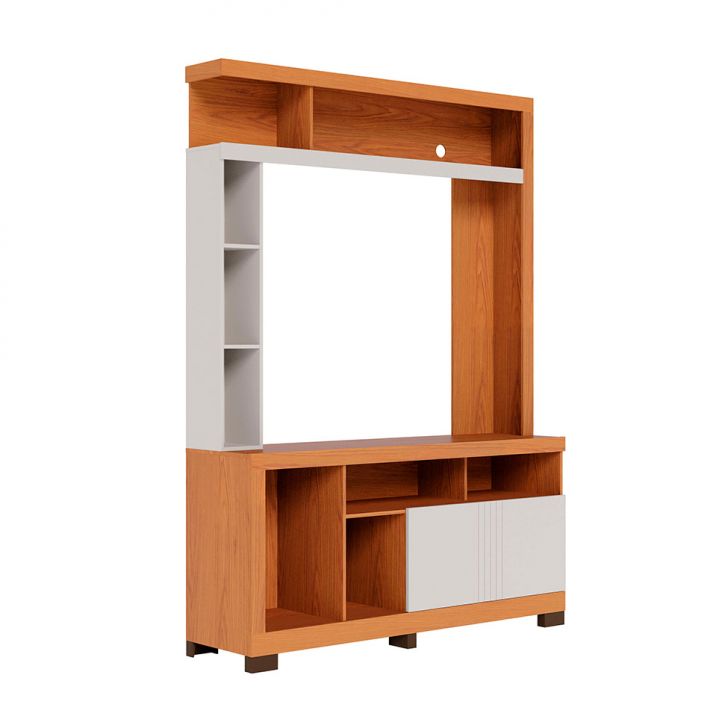 Estante para Home Theater e TV até 50 Polegadas Elba 2 Portas Freijó e Off White