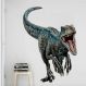 Adesivo de Parede Dinossauro Velociraptor Blue- Grande 60x85cm