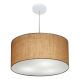 Pendente Cilíndrico Md-4213 Cúpula em Tecido 50x30cm Palha - Bivolt