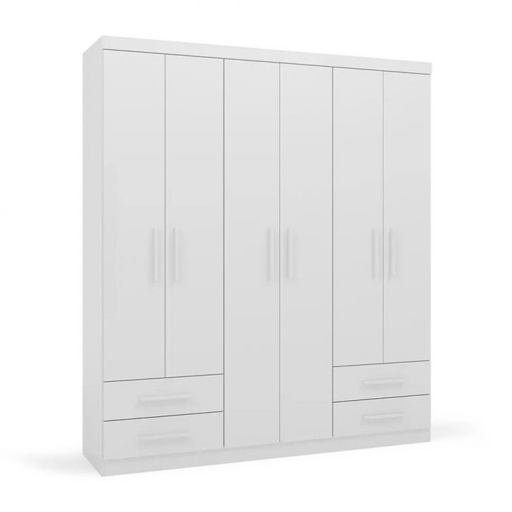 Guarda-roupa Casal Advantage 6 Portas 4 Gavetas Branco