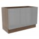 Balcão Gabinete de Pia Madesa Lux 120 cm 2 Portas - Rustic/Cinza