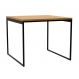 Mesa de Jantar Quadrada Industrial Stanford Amêndoa e Preta 90 cm