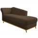 Recamier Vanessa 185cm Lado Direito Suede Marrom - Amarena Móveis