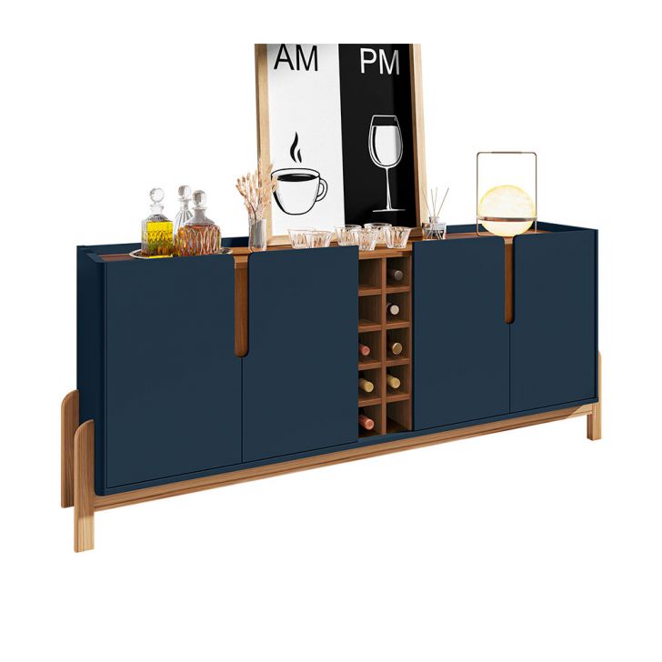 Buffet Lizz 4 PT Azul e Cedro 190 cm