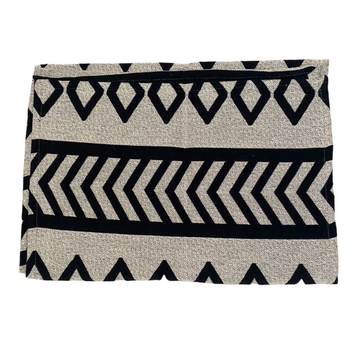 Passadeira Ubutun Branca e Preta 180x60 cm