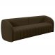 Sofá Living Decorativo 3 Lugares 252cm Meris M22 Veludo Marrom - Mpozenato