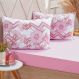 Jogo de Cama Solteiro Dreams Malha 100% Algodão 88x188x25cm Rosa