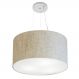 Pendente Cilíndrico Md-4187 Cúpula em Tecido 45x30cm Rústico Bege - Bivolt