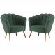 Kit 2 Poltronas Decorativas Pes Tauari 7048 Veludo Verde Dmobiliario