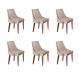Image of Conjunto com 6 Cadeiras de Jantar Esmeralda I Imbuia e Off White MO173CH42OIVMOB