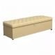 Calçadeira Recamier Baú Casal King 195cm Sofia Napa Bege - DS Estofados