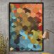 Quadro Decorativo Abstrato Geométricos Coloridos-34x49Cm