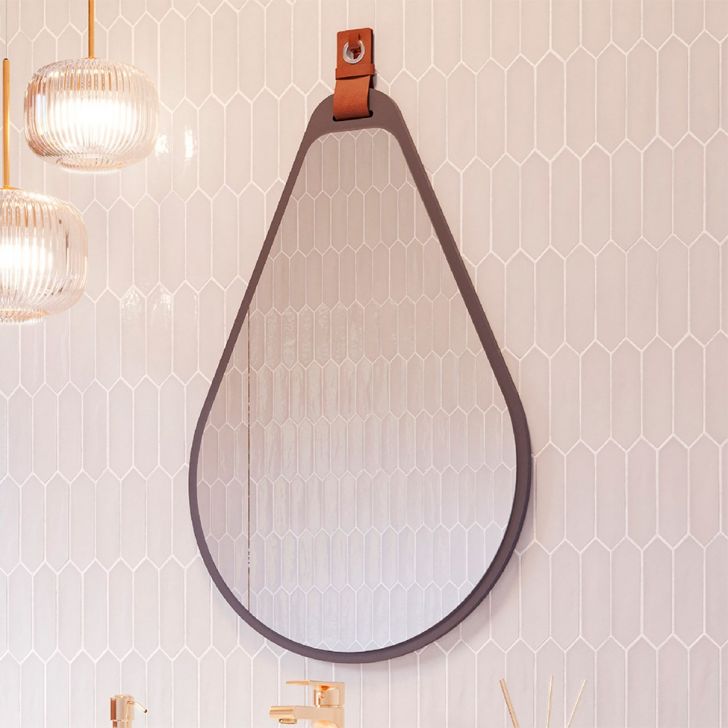 Espelho Decorativo Gota 50x76cm Titanium