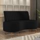 Sofá Living Decorativo 2 Lugares 1,60M Katara Preto Veludo G33 - Gran Belo