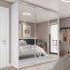 Image of Guarda-Roupa Casal com Espelho Zermatt 100% MDF 3 Portas 3 Gavetas Branco RR985CL42PDLMOB