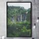 Quadro Decorativo Floresta Árvores e Cachoeiras-24x34Cm