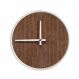 Relógio Decorativo Round Branco Mostrador Pau Ferro Ponteiro Branco 40 Cm Diâmetro