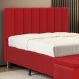 Cabeceira Nashira 195 para Cama King A-020 Couro Vermelho Aradecor