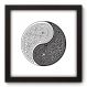 Quadro Decorativo - Yin Yang - 22cm x 22cm - 082qndap