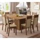 Conjunto Sala de Jantar Madesa Panamá Mesa Tampo de Madeira com 8 Cadeiras - Rustic/Crema/Pérola