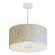 Pendente Cilíndrico Md-4206 Cúpula em Tecido 50x25cm Rústico Bege - Bivolt