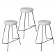Kit 3 Banqueta Banco | Banqueta Aço Média Cozinha Bar Balcão 61cm Bege