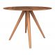 Mesa de Jantar 4 Lugares Redonda 107cm 100%MDF Grécia R02 Nogueira - Mpozenato