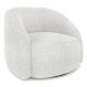 Poltrona Decorativa Orgânica Giratória Lya M22 Boucle Branco - Mpozenato