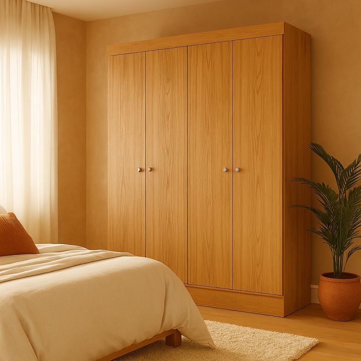 Guarda-roupa Casal Boreal 4 Portas Carvalho