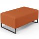 Puff Decorativo Para Sala de Estar Cléo W01 Base de Ferro 90cm Tecido Terracota - Lyam Decor
