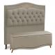 Cabeceira e Calçadeira Baú Cama Box Casal King Size Belize 195cm Veludo Marfim - Desk Design