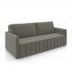 Sofá-Cama Decorativo Retrátil Thanos 2 Lugares 220cm Veludo Grafite G45 - Gran Belo