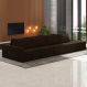 Sofá Ilha Modulado Milos 392cm Puff Lateral Veludo Marrom G33 - Gran Belo