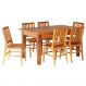 Conjunto Mesa de Jantar 1,5M 6 Cadeiras Madri Madeira de Demolição