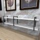 Estante industrial aço cor preto 180x30x40cm (C)x(L)x(A) cor mdf branco modelo ind39best