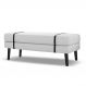 Banco | Banqueta Estofado Viena 1,20m Suede Branco - Inova Decorações