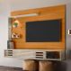 Conjunto Bancada e Mesa Centro Bruxelas Cinamomo Off White