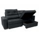 Sofá 3 Lugares Retrátil e Reclinável com Baú Lottus Suede Preto